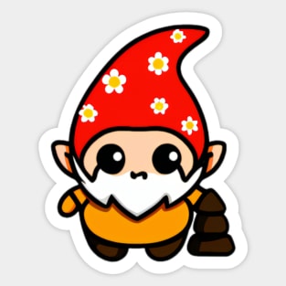 Cute Daisy Gnome Kawaii Sticker